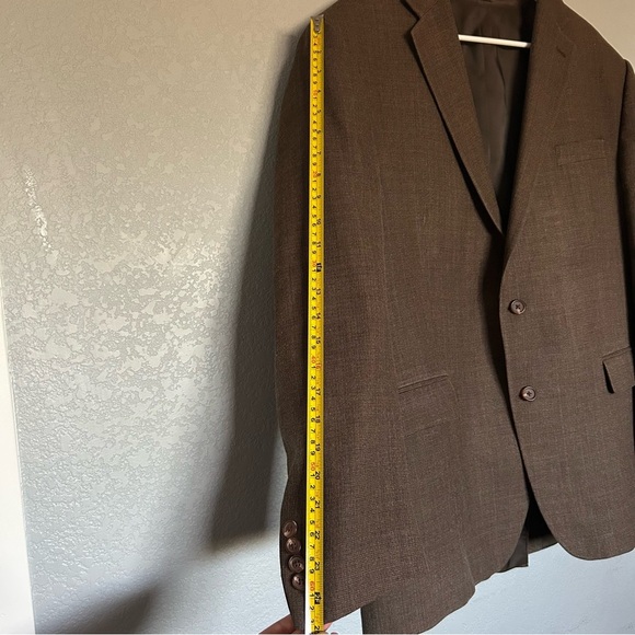 Lauren Ralph Lauren Silk Wool‎ Blend Sports Coat Brown and Blue tweed 46 Regular - Picture 16 of 16